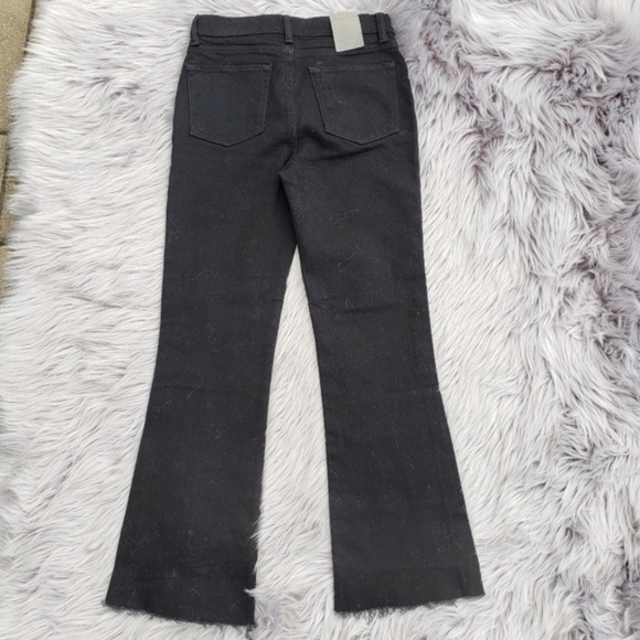 NWT All Saints Zoe Cropped Bootcut Jeans Black 25 - Picture 3 of 7